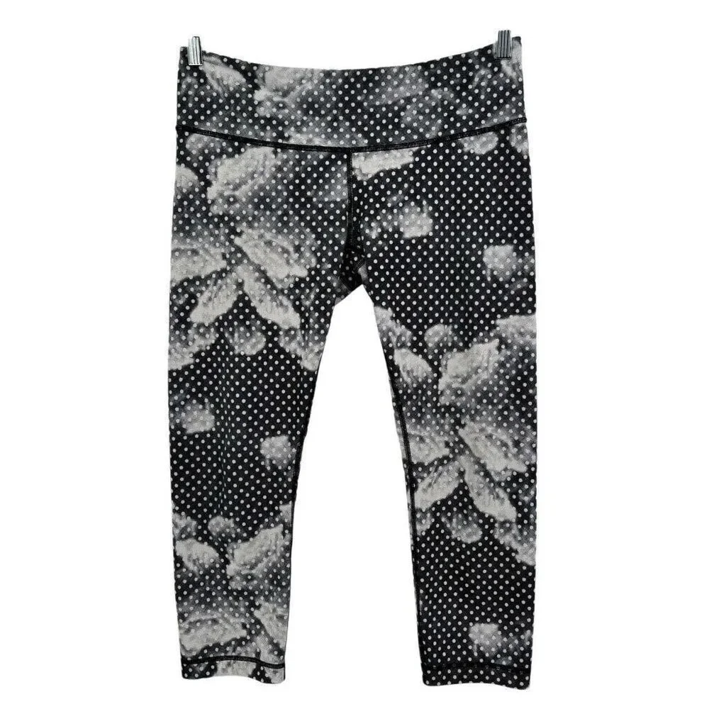 Lululemon Wunder Under Crop Il Dottie‎ Dream Rose Neutral Blush Size 10